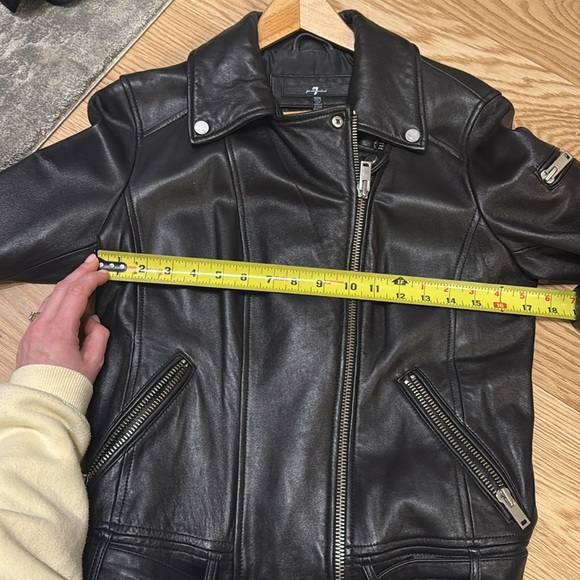 7 For All Mankind Leather Jacket - Picture 8 of 9